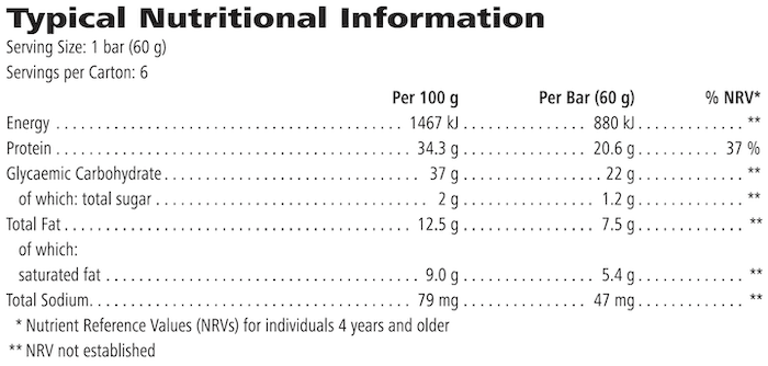 H24 Achieve Protein Bars Chocolate Chip Cookie Dough Flavoureād 6 bars per carton x 60g each - Image 3